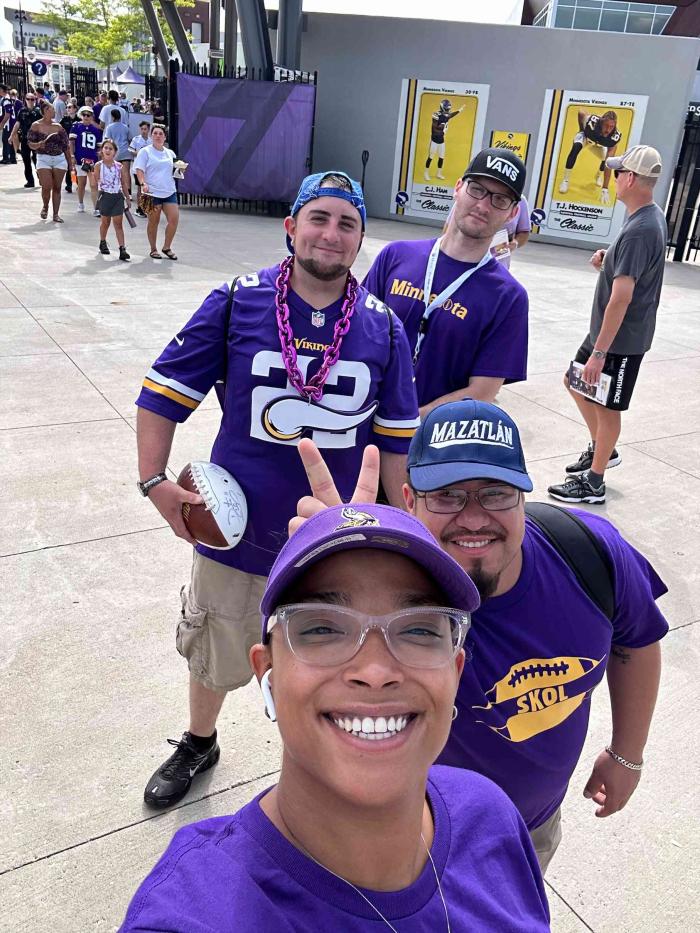 A group of Minnesota Vikings fans.